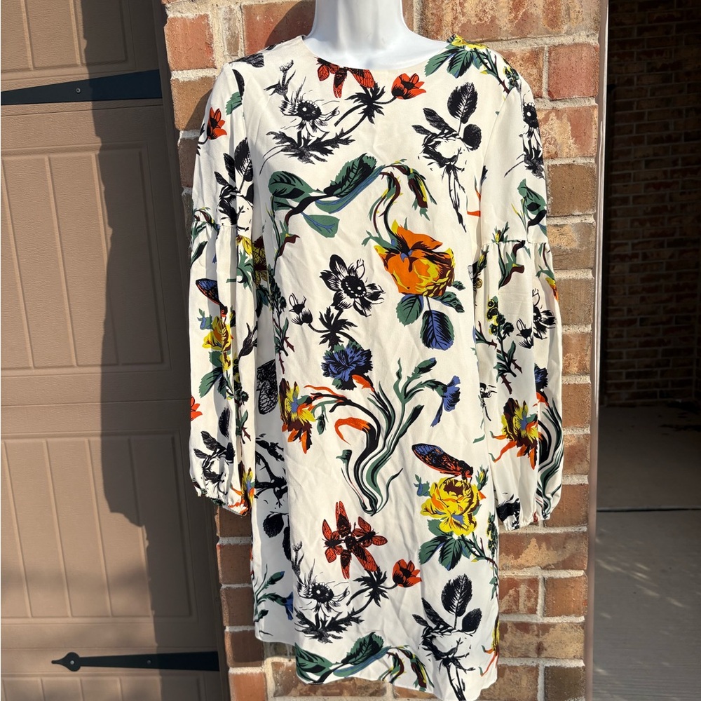 Tibi Ivory Gothic Floral Shift size 4 - Picture 3 of 11